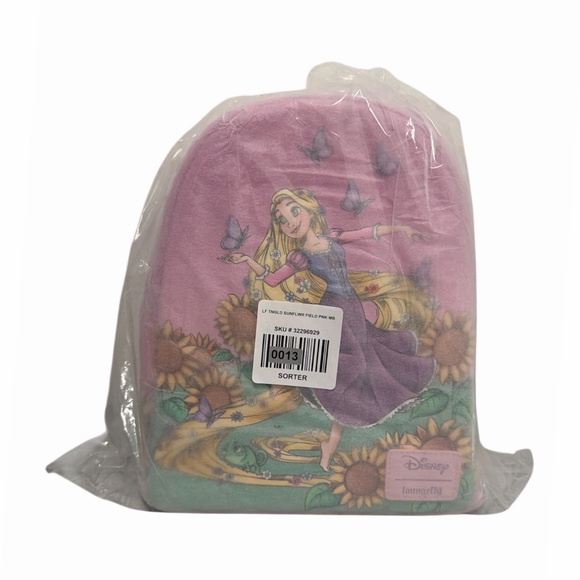 NEW Loungefly Disney Tangled Movie Rapunzel Sunflower Field Mini Backpack - Picture 5 of 6